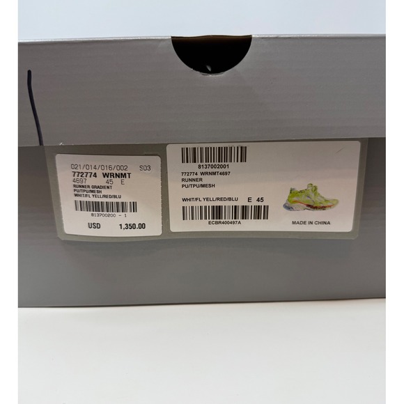 Balenciaga Marathon Runner Sneaker Yellow Unreleased Demna Size 12 US 45 EU - Picture 10 of 10